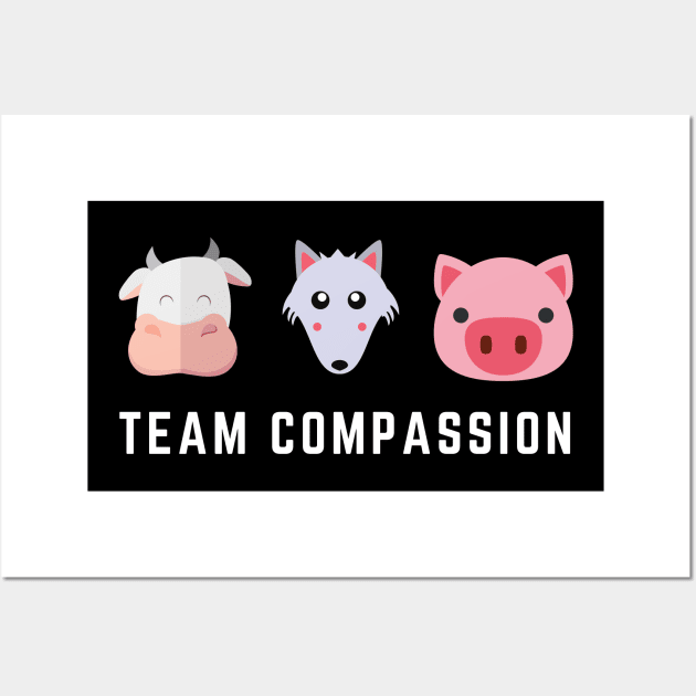 Team compassion Wall Art by Veganstitute 